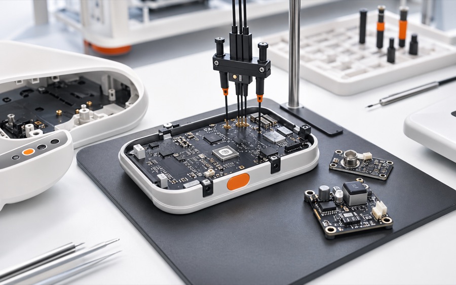Smart electronics assembly and functional testing